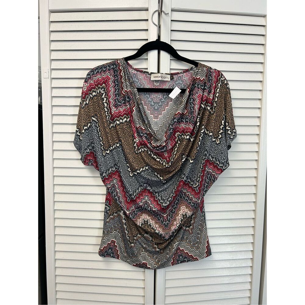 Veronica M Geometric Blouse, Sz small